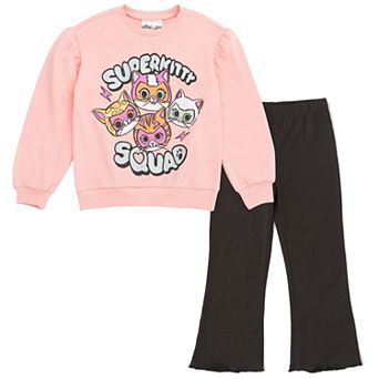 Disney's Super Kitties Fleece Sweatshirt and Flare Leggings Set