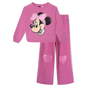 Disney's Minnie Mouse Fleece 2 pc Sweatshirt and Pants Set