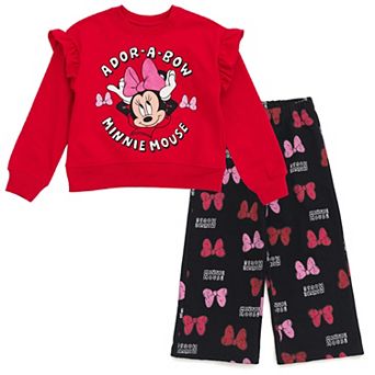 Disney's Minnie Mouse Fleece 2 pc Sweatshirt and Pants Set