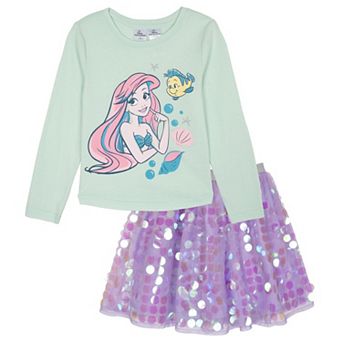 Disney's Princess Long Sleeve Tee and Sequin Skirt Set