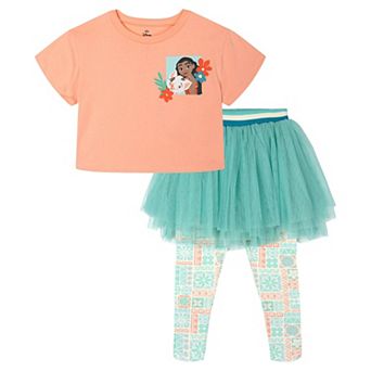 Disney's Moana Glitter T-Shirt and Tutu Leggings Set