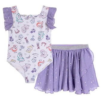 Disney's Princess Gymnastics 2 pc Leotard and Skirt Set