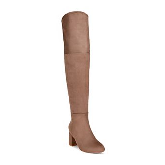 London Rag Celina Women's Block Heel Over-The-Knee Boots