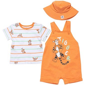 Disney's Winnie the Pooh Shortall and Tee Set with Bucket Hat