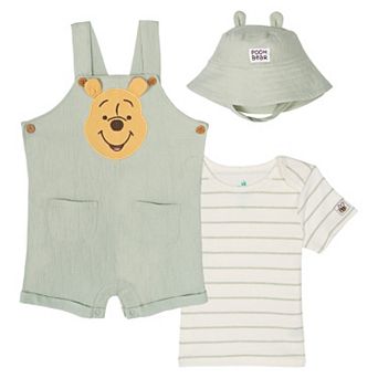 Disney's Winnie the Pooh Shortall and Tee Set with Bucket Hat