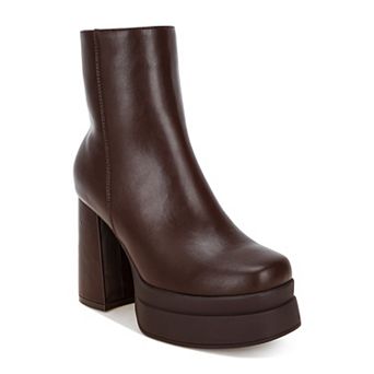 London Fog Paltese Women's Platform Block Heel Ankle Boots