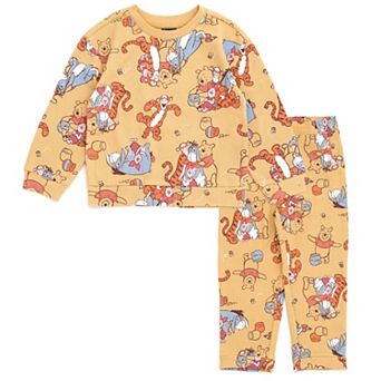 Disney's Winnie the Pooh Sweatshirt and Waffle Pants Set