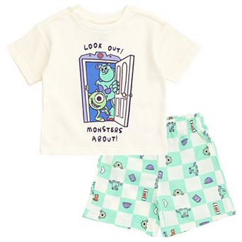 Disney's Monsters Inc. 2 pc Tee and Shorts Set