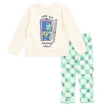 Disney's Monsters Inc. Loungewear 2 pc Sweatshirt and Waffle Pants Set