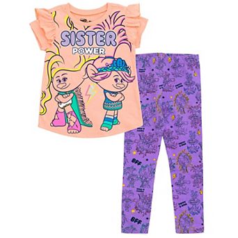 DreamWorks Trolls 2 pc T-Shirt and Leggings Set