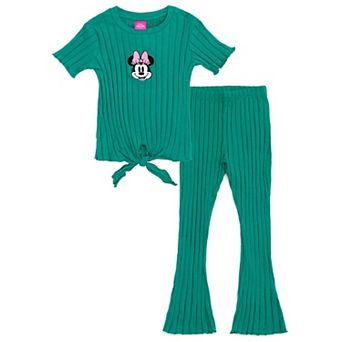 Disney's Minnie Mouse Tee and Ribbed Flare Pants Set