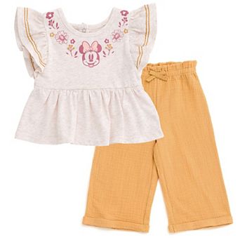 Disney's Minnie Mouse Tee and Linen Pants Set