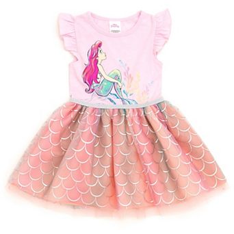 Disney's The Little Mermaid Princess Ariel Flutter Sleeve Tulle Tutu Dress