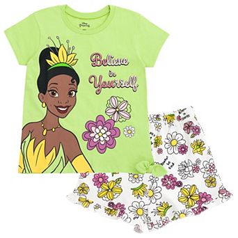 Disney's The Princess and the Frog Princess Tiana 2 pc Tee and Shorts Set