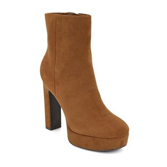 Nine West Danella Women's Platform Booties Block Heel Ankle Booties