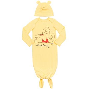 Disney's Winnie the Pooh 2 pc Sleeper Gown and Hat Set