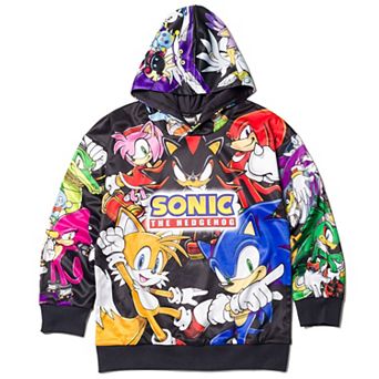 SEGA Sonic the Hedgehog Athletic Fleece Hooded Sweatshirt