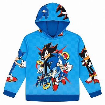 SEGA Sonic the Hedgehog Athletic Fleece Hooded Sweatshirt