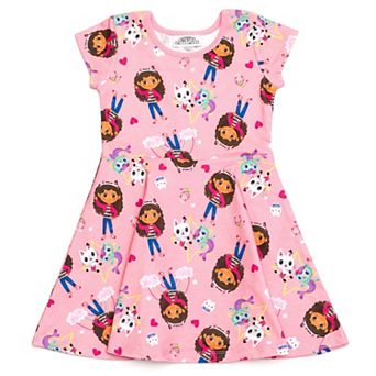 Dreamworks Gabby's Dollhouse Short Sleeve Skater Dress
