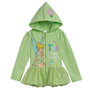 Disney's Peter Pan Tinker Bell Zip-Up Hooded Sweatshirt