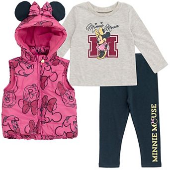 Disney's Minnie Mouse Vest Tee and Leggings Set
