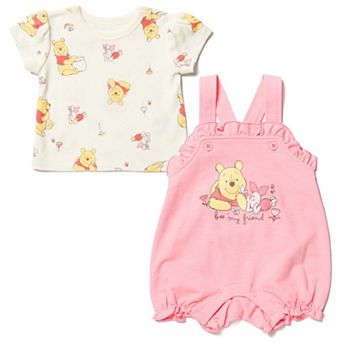 Disney's Winnie the Pooh 2 pc Shortall and T-Shirt Set