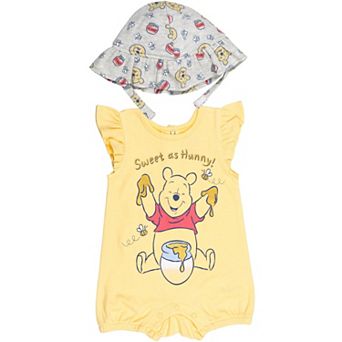 Disney's Winnie the Pooh One Piece Romper and Hat Set