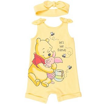 Disney's Winnie the Pooh Sleeveless Romper and Headband Set