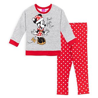Disney's Minnie Mouse Holiday 2 pc Sweatshirt and Leggings Set