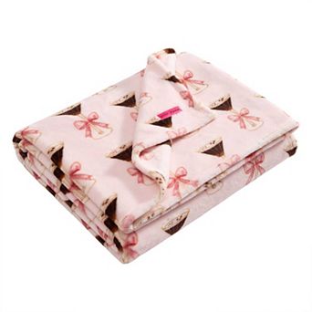 Betsey Johnson Martini Print Throw Blanket