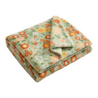 Betsey Johnson Field Of Flowers Throw Blanket