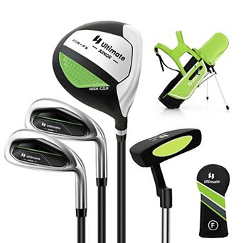 Costway Ultimate Kids Golf Practice Set Junior Complete Golf Club Set for Kids Age 5-7 Years Old