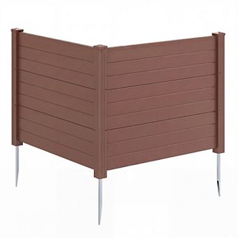 Costway 48" x 38" Air Conditioner Fence Screen Panel Kit with 3 Ground Stakes