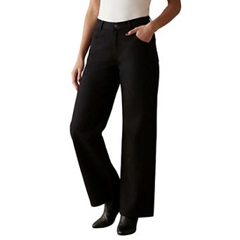 Jessica London Women's Plus Size Classic Denim Wide Leg Jean