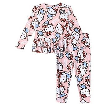 Hello Kitty Bodysuit and Ribbed Pants Set