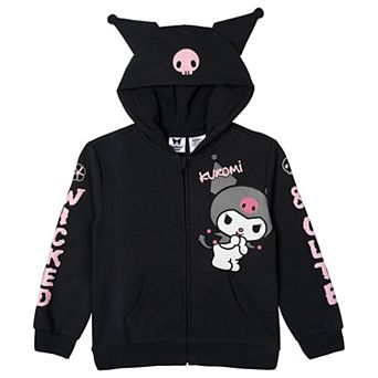 Hello Kitty Hooded Ears Fleece Zip-Up Hoodie