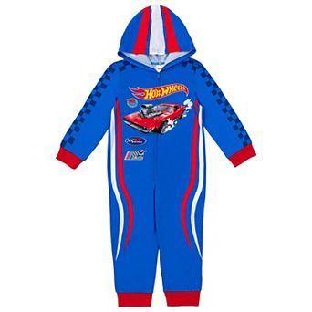 Hot Wheels Racing Fleece Hooded One Piece Pajama