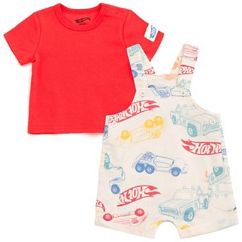 Hot Wheels 2 pc Shortall and Tee Set