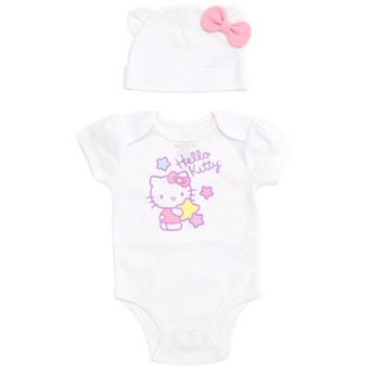 Hello Kitty Cosplay 2 pc Bodysuit and Hat Set