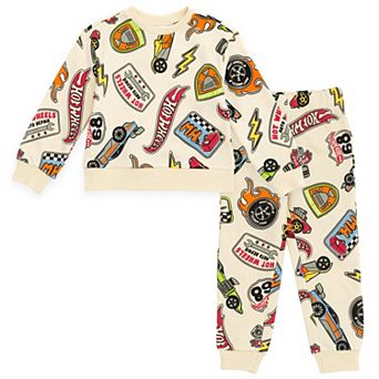 Hot Wheels Fleece 2 pc Sweatshirt and Pants Set