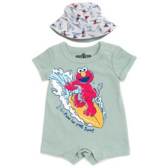 Sesame Street One Piece Romper and Hat Set