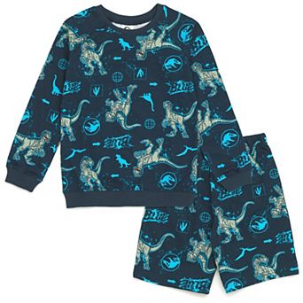 Jurassic World Jurassic Park T-Rex 2 pc Sweatshirt and Shorts Set