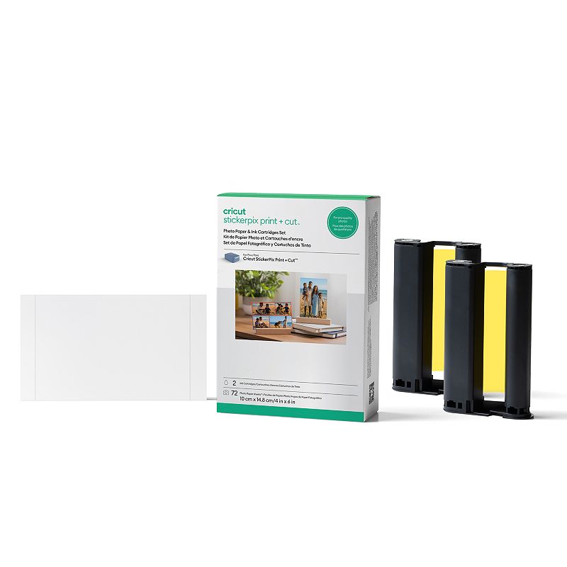 Cricut® StickerPix Print & Cut 4 x 6 inch Photo Paper & Ink Cartridges Set, White