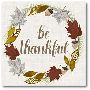COURTSIDE MARKET Be Thankful Canvas Wall Art