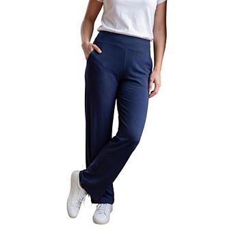Woman Within Plus Size All-Day No-Roll Straight-Leg Knit Pant