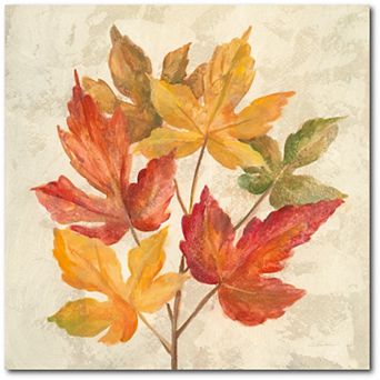 COURTSIDE MARKET November Leaves IV Canvas Wall Art
