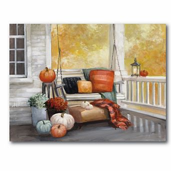 COURTSIDE MARKET October Porch Canvas Wall Art