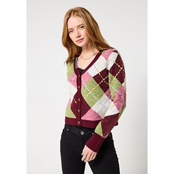 Joe Browns Women's Plus Size Argyle Cardigan