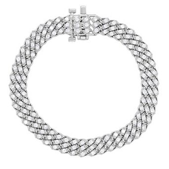 Heirloom Treasures Sterling Silver 2 1/2 Carat T.W. Lab-Grown Diamond Bracelet