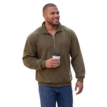 KingSize Men's Big & Tall Softline 1/4 Zip